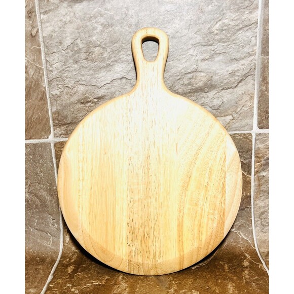 10" Round Wooden Paddle Serving Board - Hearth & Hand with Magnolia - New - Picture 4 of 6